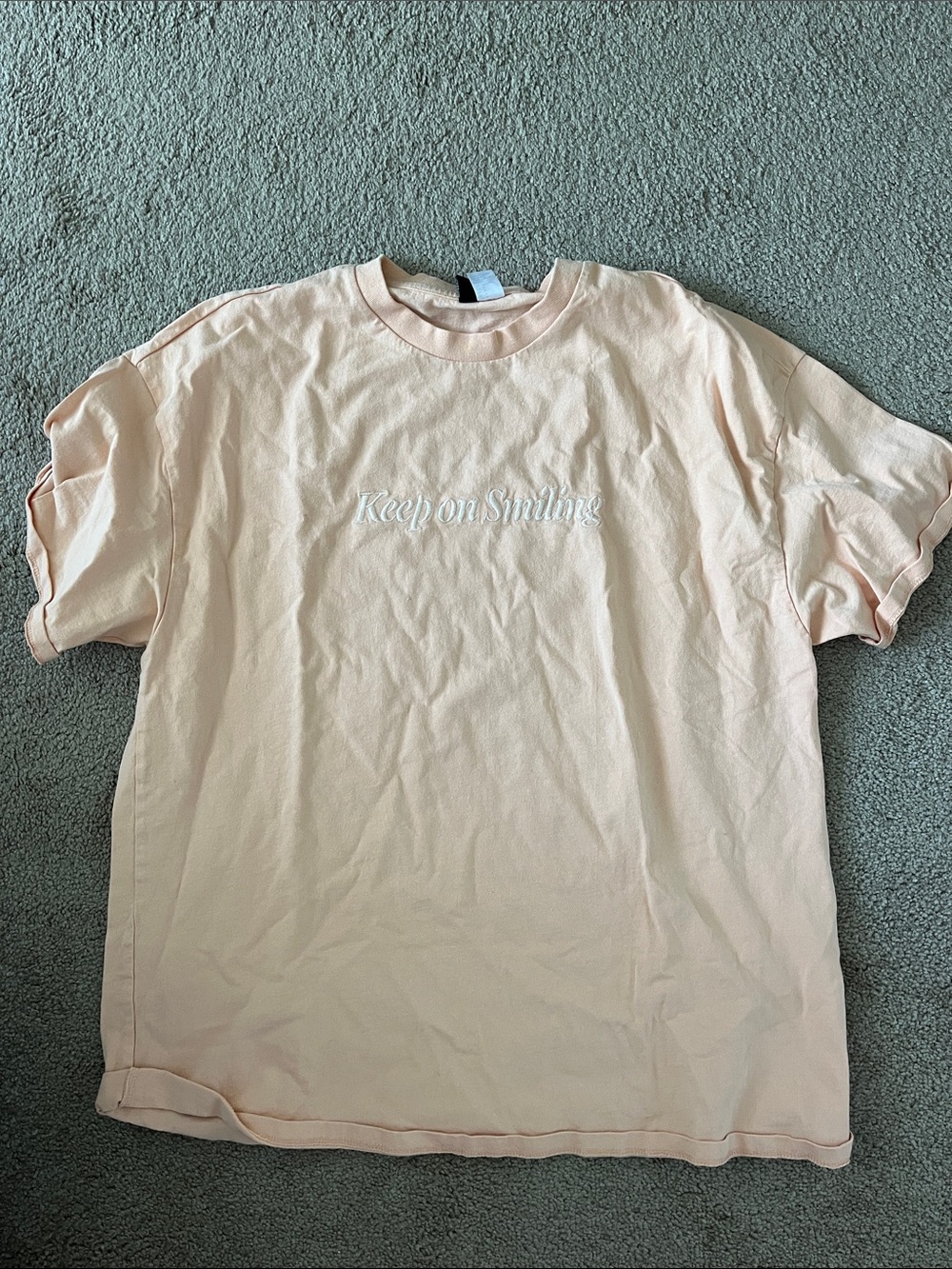 H&M Divided Peach ‘Keep on Smiling’ Crewneck Tee